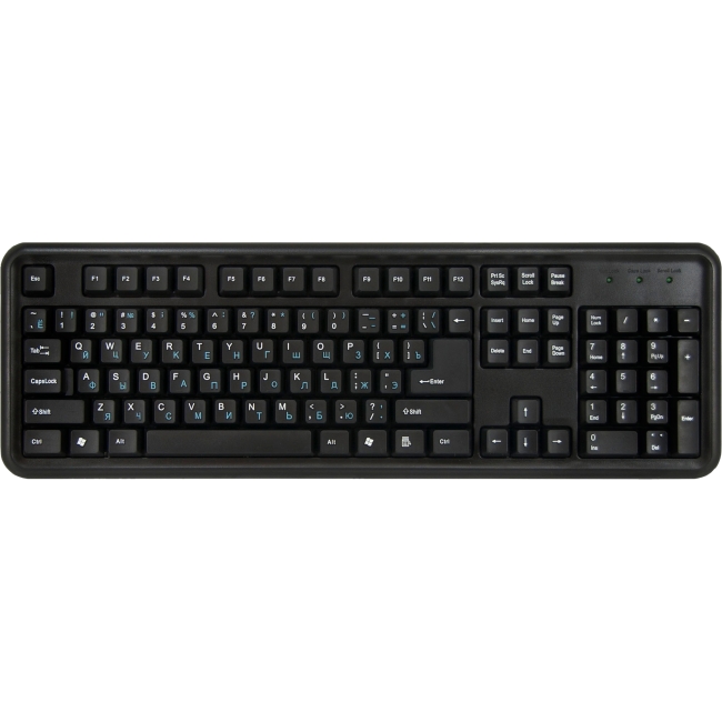 DataCal Russian and English Bilingual Black Keyboard CD1117