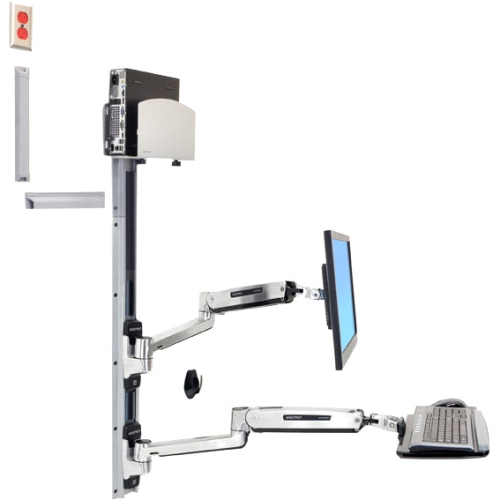 Ergotron LX Sit-Stand Wall Mount System 45-358-026