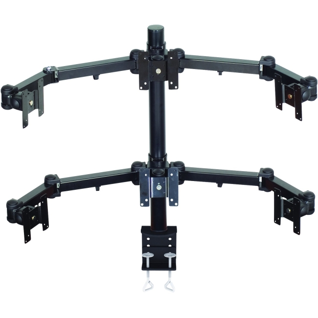 Premier Mounts 2 Triple Display Arms on 28" Tube with Clamp Base MM-AC286