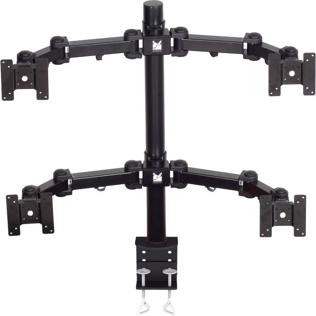 Premier Mounts Dual Display Articulating Arms on 28 in. Tube with Clamp Base MM-AC284