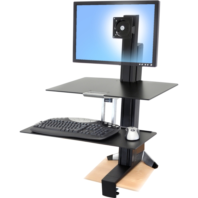 Ergotron WorkFit-S Single HD with Worksurface+ 33-351-200