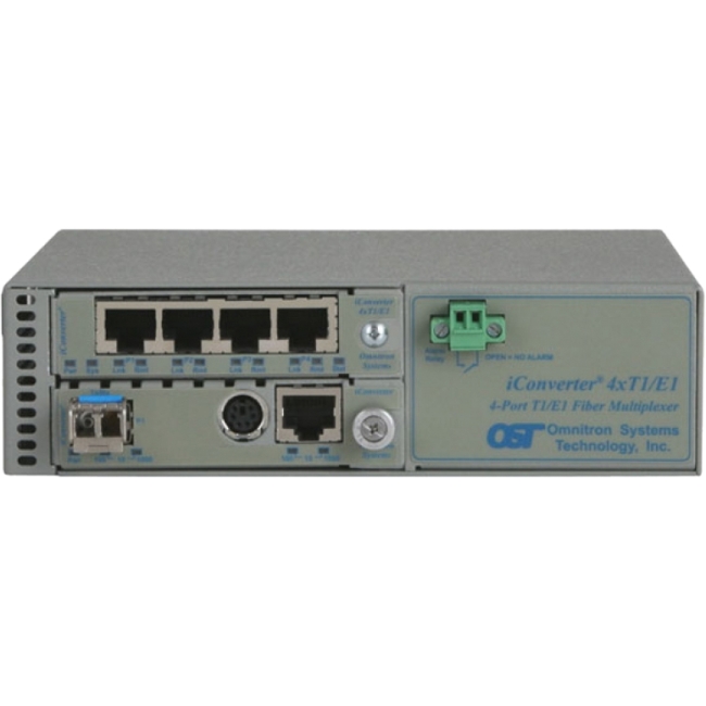 Omnitron iConverter 4xT1/E1 MUX/M Managed T1/E1 Multiplexer 8823N-3-B