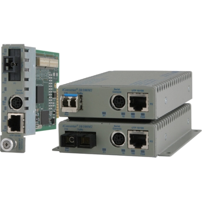 Omnitron iConverter 10/100M2 UTP to Fiber Media Converter and Network Interface Device 8911N-1