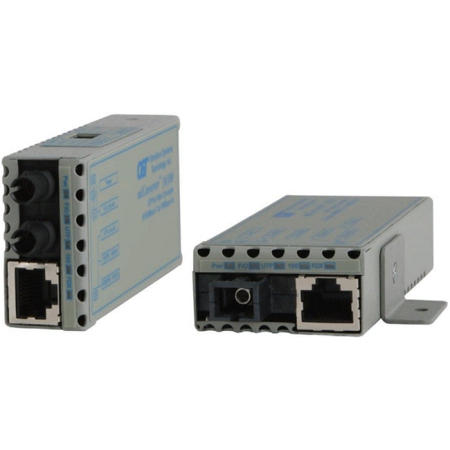 Omnitron miConverter 10/100 Plus SC Multimode Single-Fiber 13/15 5km US AC Powered 1130-0-1 1130-0