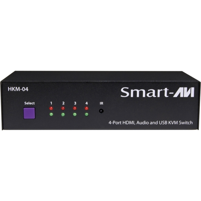 SmartAVI 4-Port HDMI, USB and Audio KVM Switch HKM-04S