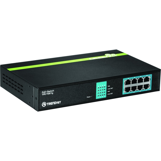 TRENDnet 8-Port Gigabit GREENnet PoE+ Switch TPE-TG81g