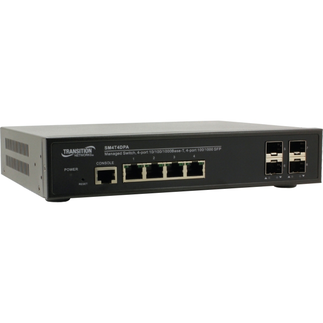 Transition Networks Ethernet Switch SM4T4DPA-NA SM4T4DPA