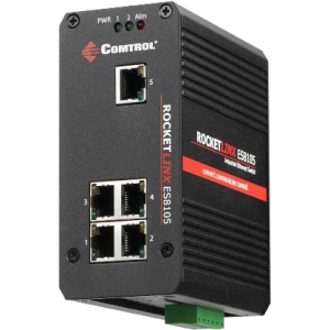 Comtrol RocketLinx Industrial 5-Port Full Gigabit Ethernet Switch 32075-3 ES8105-GigE