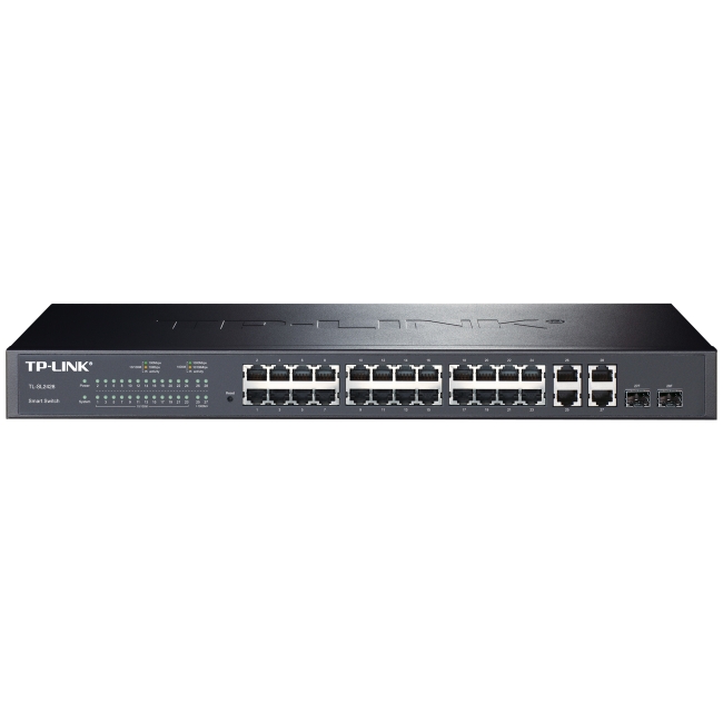 TP-LINK 24-Port 10/100Mbps + 4-Port Gigabit Smart Switch TL-SL2428