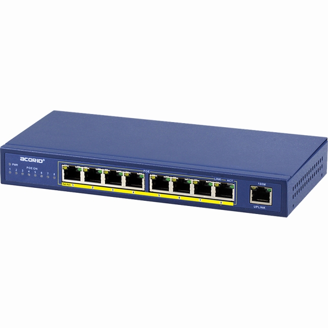 4XEM Full 8-Port PoE 10/100Mbps Ethernet Switch 4XLS5008P