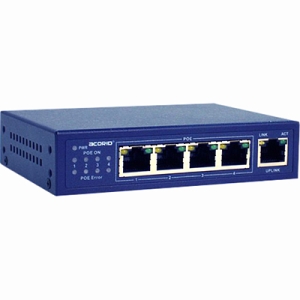 4XEM 4-Port PoE+(Plus) 25.5Watt 10/100Mbps Ethernet Switch 4XLS5004P255