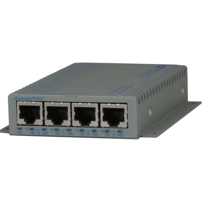Omnitron iConverter 4GT Managed Ethernet Switch 8482-4-DW