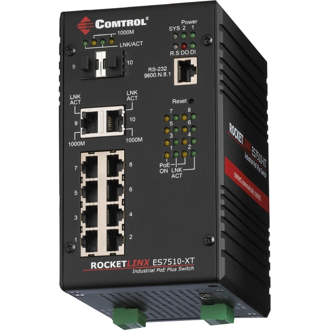 Comtrol RocketLinx Industrial PoE Plus Switch 32046-3 ES7510-XT