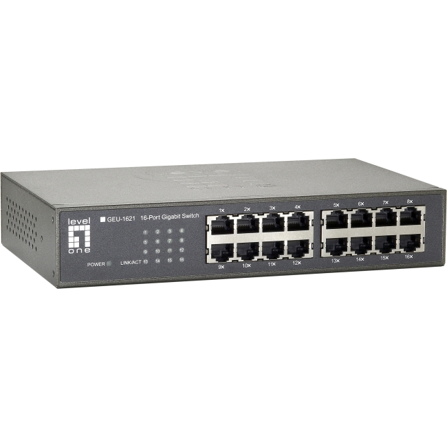 LevelOne 16-Port Gigabit Switch GEU-1621