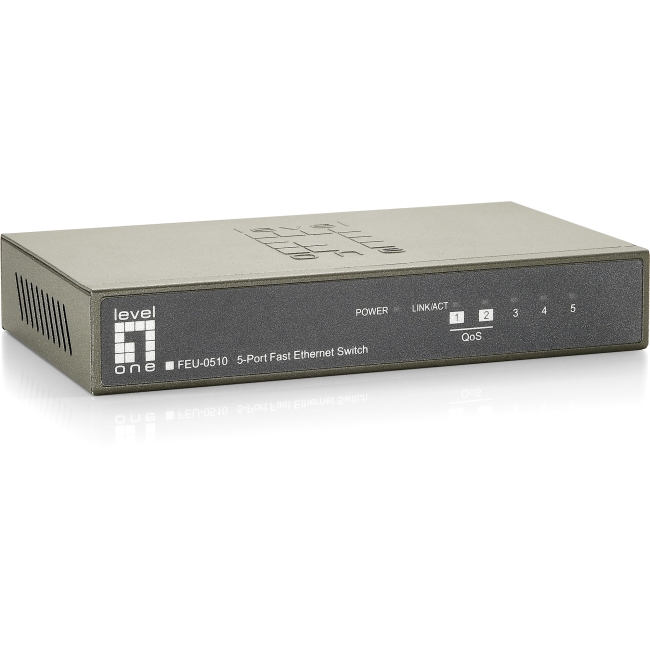 LevelOne 5-Port Fast Ethernet Switch FEU-0510