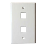 4XEM 2 Outlet RJ45 Wall Plate/ Face Plate White 4XFP02KYWH