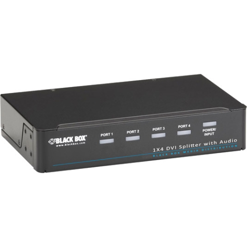 Black Box DVI-D Splitter with Audio and HDCP, 1 x 4 AVSP-DVI1X4