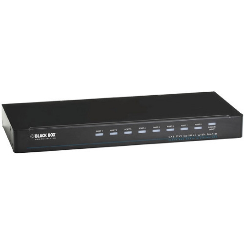 Black Box DVI-D Splitter with Audio and HDCP, 1 x 8 AVSP-DVI1X8