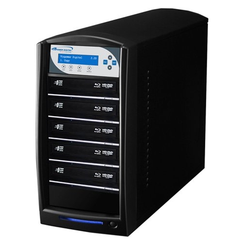 Vinpower Digital SharkBlu SATA BDXL Blu-ray/DVD/CD Tower Duplicator SHARKBLU-S5T-XL-BK