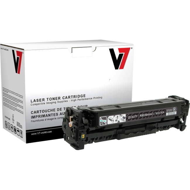 V7 Black Toner Cartridge, Black For HP Color LaserJet CM2320 MFP, CM2320FXI, CM2 THK22025