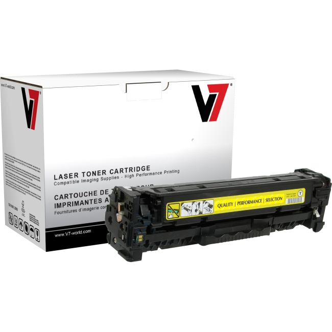 V7 Yellow Toner Cartridge, Yellow, Toner Cartridge, Yellow Cross Compatible with THY22025