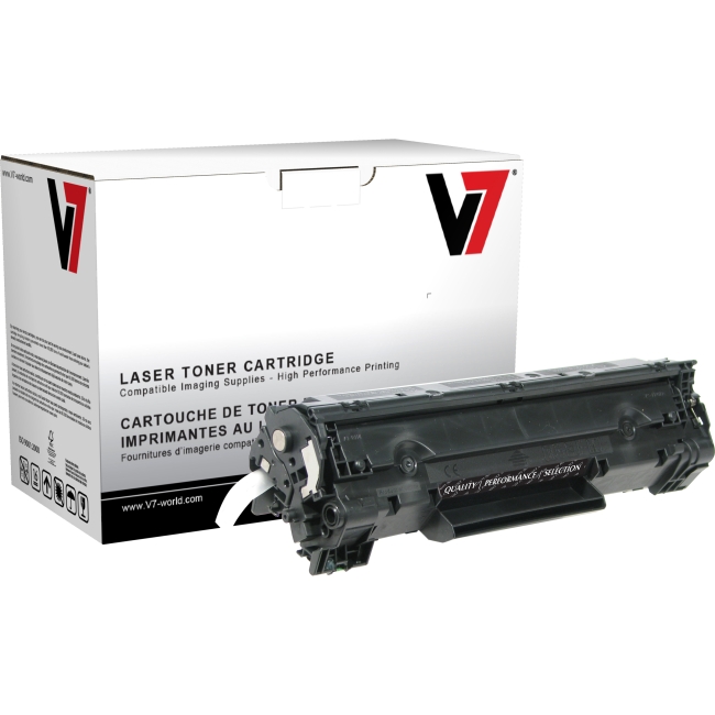 V7 Black Toner Cartridge (High Yield) For HP LaserJet P1002, P1003, P1004, P1005 THK2435AJH