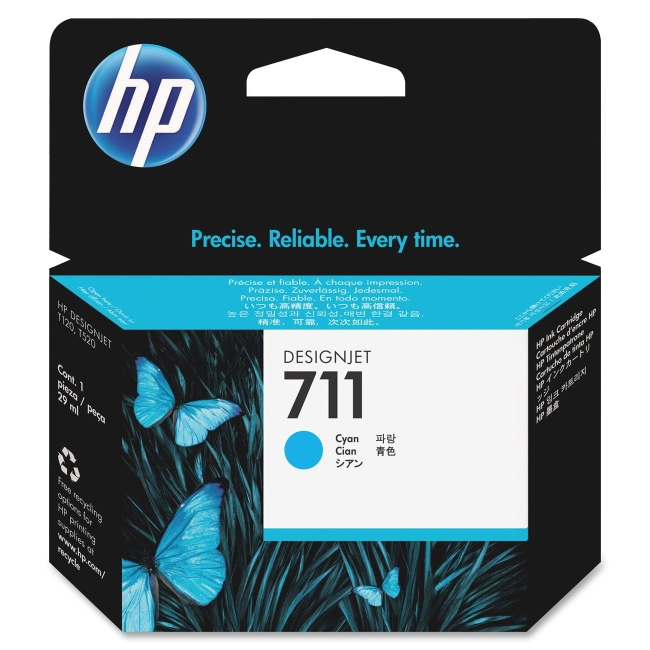 HP 29-ml Cyan Ink Cartridge CZ130A 711