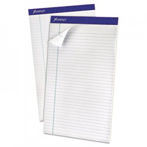Ampad Recycled Writing Pads, Legal, White, 50 Sheets, Dozen TOP20180 20-180