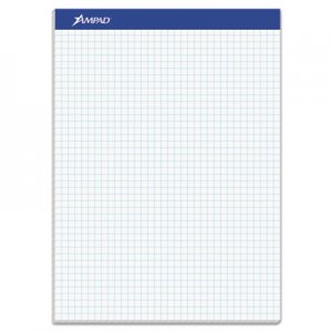 Ampad Quadrille Double Sheets Pad, 8 1/2 x 11 3/4, White, 100 Sheets TOP20210 20-210