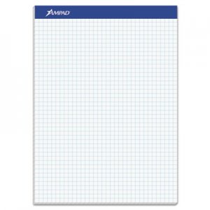 Ampad Quadrille Double Sheets Pad, 8 1/2 x 11 3/4, White, 100 Sheets TOP20210 20-210