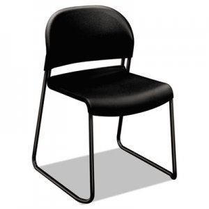 HON GuestStacker Series Chair, Black with Black Finish Legs, 4/Carton HON4031ONT H4031.ON.T