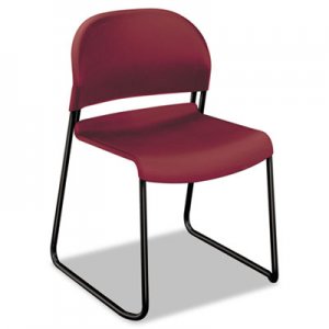 HON GuestStacker Series Chair, Mulberry with Black Finish Legs, 4/Carton HON4031MBT H4031.MB.T