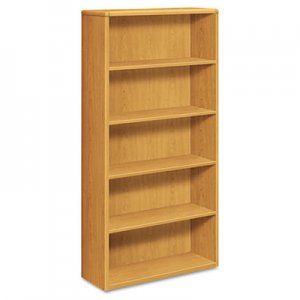 HON 10700 Series Wood Bookcase, Five-Shelf, 36w x 13-1/8d x 71h, Harvest 10755CC HON10755CC 10755C