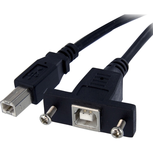 StarTech.com 3 ft Panel Mount USB Cable B to B - F/M USBPNLBFBM3