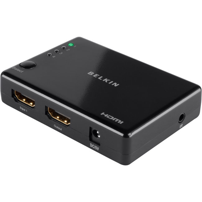 Belkin 4-Way HDMI Switch with Wireless Remote AV10117