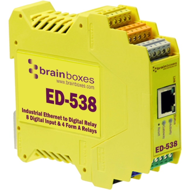 Brainboxes Ethernet To Digital IO RelayIO Relay ED-538