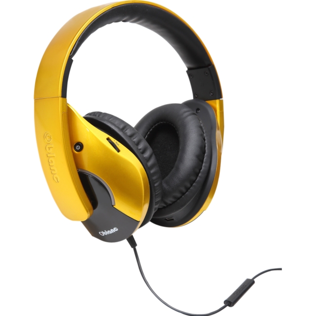 SYBA Multimedia Oblanc Saffron Yellow Subwoofer Headphone w/In-line Microphone OG-AUD63056 SHELL210
