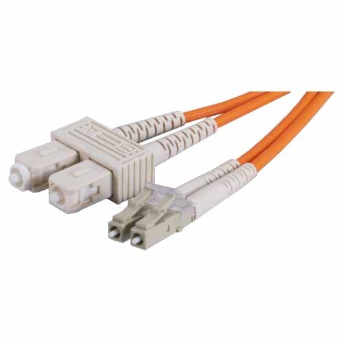 QVS 3-Meter LC to SC Multimode Fiber Duplex Patch Cord FDLCSC-3M