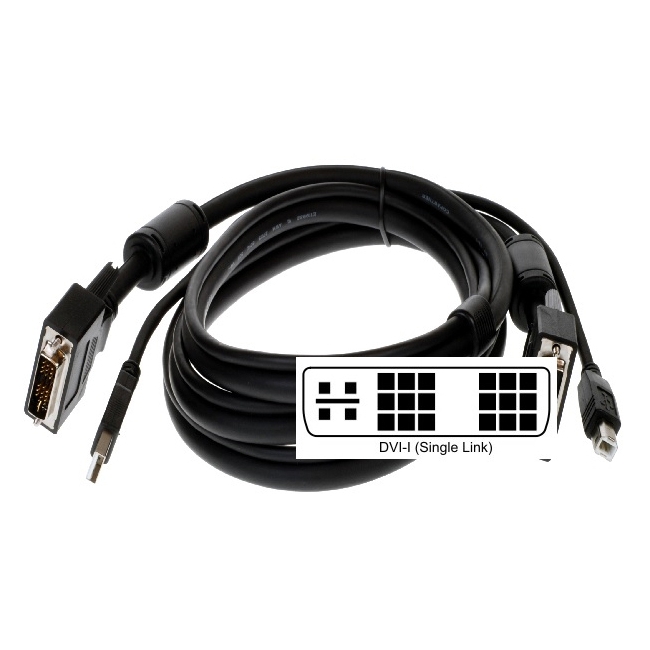 Connectpro 15-ft 2-in-1 DVI-I/USB KVM Cable SDU-15