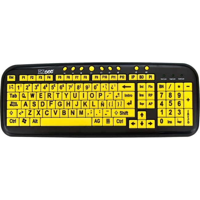 EZSee USB Large Print Spanish Latin American Keyboard CD1060