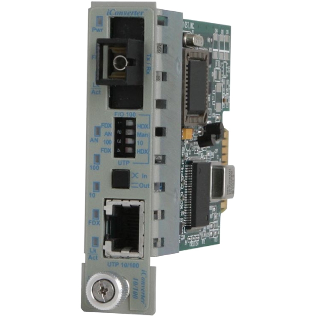 Omnitron 10BASE-T or 100BASE-TX to Fast Ethernet Managed Media Converter 8380-6