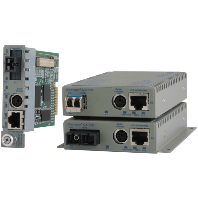 Omnitron 10/100/1000BASE-T UTP to 1000BASE-X Media Converter and Network Interface Device 8939N-0-BW GX/TM2