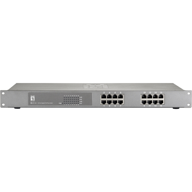 LevelOne 16-Port Gigabit PoE-Plus Switch GEP-1621