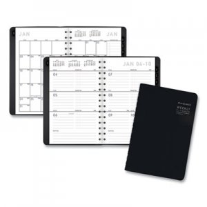 At-A-Glance Contemporary Weekly/Monthly Planner, Block, 4 7/8 x 8, Black Cover, 2019 AAG70100X05 70100X05