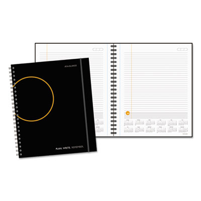 At-A-Glance Plan. Write. Remember. Notebook with Reference Calendar, 8 9/16 x 11, Black AAG70620905 70620905