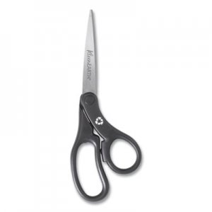 Westcott KleenEarth Basic Plastic Handle Scissors, 8" Long, Bent, Black ACM15584 15584