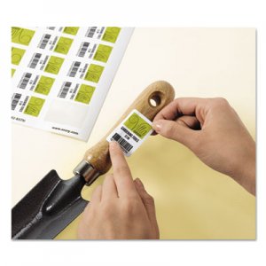 Avery Removable Durable White Rectangle Labels, 1 1/4 x 1 3/4, Glossy, 256/PK AVE22828 22828