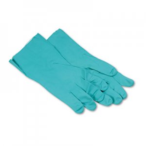 Boardwalk Nitrile Flock-Lined Gloves, X-Large, Green, Dozen BWK183XL