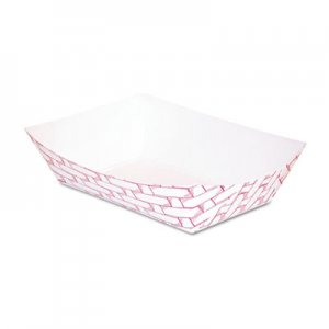 Boardwalk Paper Food Baskets, 1/4 lb Capacity, Red/White, 1000/Carton BWK30LAG025