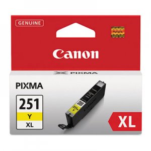 Canon 6451B001 (CLI-251XL) ChromaLife100+ High-Yield Ink, Yellow CNM6451B001 6451B001